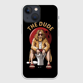 Чехол для iPhone 13 mini с принтом THE DUDE (Big Lebowski) в Кировске,  |  | abide | big | dude | jeff | lebowski | the | большой | лебовски | фильм | чувак