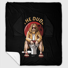 Плед с рукавами с принтом THE DUDE (Big Lebowski) в Кировске, 100% полиэстер | Закругленные углы, все края обработаны. Ткань не мнется и не растягивается. Размер 170*145 | abide | big | dude | jeff | lebowski | the | большой | лебовски | фильм | чувак