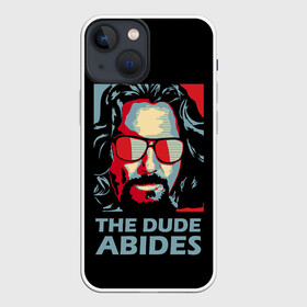 Чехол для iPhone 13 mini с принтом The Dude Abides (Лебовски) в Кировске,  |  | abide | big | dude | jeff | lebowski | the | большой | лебовски | фильм | чувак