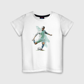 Детская футболка хлопок с принтом Ronaldo в Кировске, 100% хлопок | круглый вырез горловины, полуприлегающий силуэт, длина до линии бедер | celebrity | football | forward | ronaldo | star | звезда | знаменитость | роналду | форвард | футбол