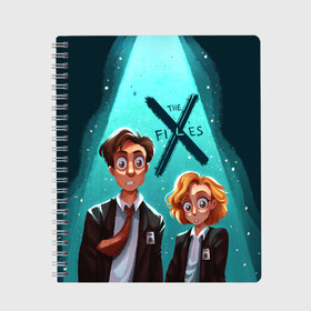 Тетрадь с принтом Fox Mulder and Dana Scully в Кировске, 100% бумага | 48 листов, плотность листов — 60 г/м2, плотность картонной обложки — 250 г/м2. Листы скреплены сбоку удобной пружинной спиралью. Уголки страниц и обложки скругленные. Цвет линий — светло-серый
 | Тематика изображения на принте: dana | dana scully | fbi | fox | fox mulder | i want to believe | mulder | scully | the truth is out there | the x files | trust no one | x file | xfile | дана | дана скалли | малдер | секретные материалы | скалли | фбр | фокс | фокс малдер | х файл | хфа