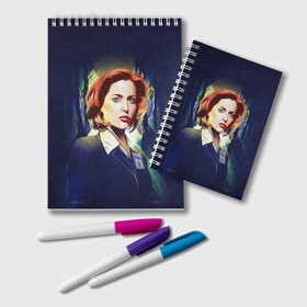 Блокнот с принтом Dana Scully в Кировске, 100% бумага | 48 листов, плотность листов — 60 г/м2, плотность картонной обложки — 250 г/м2. Листы скреплены удобной пружинной спиралью. Цвет линий — светло-серый
 | dana | dana scully | fbi | fox | fox mulder | i want to believe | mulder | scully | the truth is out there | the x files | trust no one | x file | xfile | дана | дана скалли | малдер | секретные материалы | скалли | фбр | фокс | фокс малдер | х файл | хфа