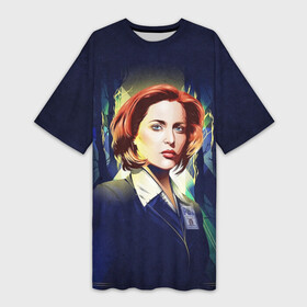 Платье-футболка 3D с принтом Dana Scully в Кировске,  |  | dana | dana scully | fbi | fox | fox mulder | i want to believe | mulder | scully | the truth is out there | the x files | trust no one | x file | xfile | дана | дана скалли | малдер | секретные материалы | скалли | фбр | фокс | фокс малдер | х файл | хфа