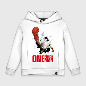 Детское худи Oversize хлопок с принтом ONE-PUNCH MAN в Кировске, френч-терри — 70% хлопок, 30% полиэстер. Мягкий теплый начес внутри —100% хлопок | боковые карманы, эластичные манжеты и нижняя кромка, капюшон на магнитной кнопке | anime | fight | hammer | japan | man | manga | ninja | one | punch | saitama | аниме | боец | кулак | манга | мультфильм | ниндзя | сайтама | япония