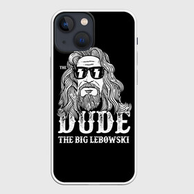 Чехол для iPhone 13 mini с принтом Dude the Big Lebowski в Кировске,  |  | dude | jeff bridges | the big lebowski | блики | большой лебовский | джефф бриджес | молния | фильм | чувак