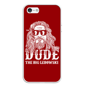 Чехол для iPhone 5/5S матовый с принтом Dude the Big Lebowski в Кировске, Силикон | Область печати: задняя сторона чехла, без боковых панелей | dude | jeff bridges | the big lebowski | блики | большой лебовский | джефф бриджес | молния | фильм | чувак