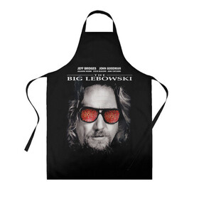 Фартук 3D с принтом The Big Lebowski в Кировске, 100% полиэстер | общий размер — 65 х 85 см, ширина нагрудника — 26 см, горловина — 53 см, длина завязок — 54 см, общий обхват в поясе — 173 см. Принт на завязках и на горловине наносится с двух сторон, на основной части фартука — только с внешней стороны | dude | jeff bridges | the big lebowski | большой лебовский | джефф бриджес | ковер | красные очки | узор | фильм | чувак