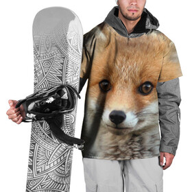 Накидка на куртку 3D с принтом Миленький лисенок в Кировске, 100% полиэстер |  | Тематика изображения на принте: fox | foxy | животное | звери | лиса | лисенок | лисичка | милая | рыжая | фокс