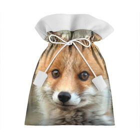 Подарочный 3D мешок с принтом Миленький лисенок в Кировске, 100% полиэстер | Размер: 29*39 см | fox | foxy | животное | звери | лиса | лисенок | лисичка | милая | рыжая | фокс