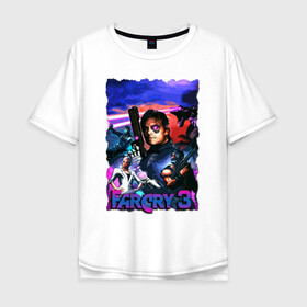 Мужская футболка хлопок Oversize с принтом Far Cry 3: Blood Dragon в Кировске, 100% хлопок | свободный крой, круглый ворот, “спинка” длиннее передней части | bloodragon | farcry | fc 5 | fc5 | фар край