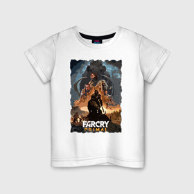 Детская футболка хлопок с принтом FARCRY PRIMAL в Кировске, 100% хлопок | круглый вырез горловины, полуприлегающий силуэт, длина до линии бедер | bloodragon | farcry | fc 5 | fc5 | фар край