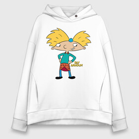 Женское худи Oversize хлопок с принтом Hey Arnold! в Кировске, френч-терри — 70% хлопок, 30% полиэстер. Мягкий теплый начес внутри —100% хлопок | боковые карманы, эластичные манжеты и нижняя кромка, капюшон на магнитной кнопке | arnold | boy | cartoon | face | nickelodeon | арнольд | детство | мальчик | мультик | никелодион | эй арнольд