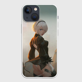 Чехол для iPhone 13 mini с принтом Nier в Кировске,  |  | automata | game | nier | robots | yorha | андроид | аниме | воин | девушка | игра | нир | робот | самурай | экшн