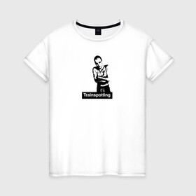 Женская футболка хлопок с принтом На игле в Кировске, 100% хлопок | прямой крой, круглый вырез горловины, длина до линии бедер, слегка спущенное плечо | trainspotting | кино | на игле | постер | фильм