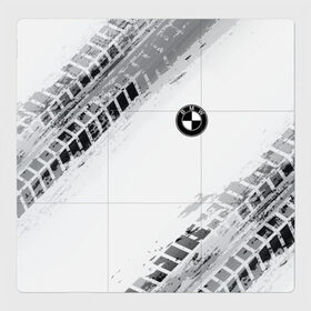 Магнитный плакат 3Х3 с принтом BMW ПРОТЕКТОР ШИН в Кировске, Полимерный материал с магнитным слоем | 9 деталей размером 9*9 см | bmw | tegunvteg | авто | автомобиль | бмв | логотип | марка | машина | модель | протектор | следы | шины