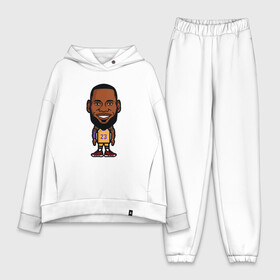 Женский костюм хлопок Oversize с принтом Little Lebron в Кировске,  |  | basketball | bryant | game | james | kobe | lakers | lebron | los angeles | nba | sport | streetball | баскетбол | баскетболист | брайант | джеймс | игра | игрок | коби | леброн | лейкерс | лос анджелес | мяч | нба | спорт | стритбол