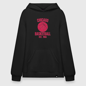 Худи SuperOversize хлопок с принтом Chicago Basketball в Кировске, 70% хлопок, 30% полиэстер, мягкий начес внутри | карман-кенгуру, эластичная резинка на манжетах и по нижней кромке, двухслойный капюшон
 | basketball | bulls | chicago | game | jordan | nba | sport | streetball | баскетбол | баскетболист | джордан | игра | игрок | мяч | нба | спорт | стритбол | тренер | чикаго