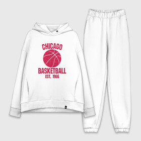 Женский костюм хлопок Oversize с принтом Chicago Basketball в Кировске,  |  | basketball | bulls | chicago | game | jordan | nba | sport | streetball | баскетбол | баскетболист | джордан | игра | игрок | мяч | нба | спорт | стритбол | тренер | чикаго