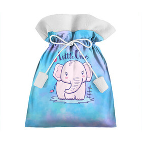 Подарочный 3D мешок с принтом Маленький слоненок в Кировске, 100% полиэстер | Размер: 29*39 см | детеныш | милый | ребенок | слон | слоненок | слоник