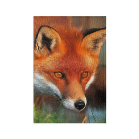 Обложка для паспорта матовая кожа с принтом Лисица охотница в Кировске, натуральная матовая кожа | размер 19,3 х 13,7 см; прозрачные пластиковые крепления | fox | foxy | животное | звери | лиса | лисенок | лисичка | милая | рыжая | фокс