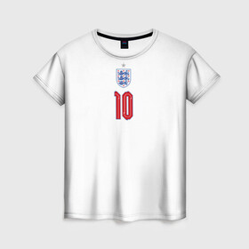 Женская футболка 3D с принтом Стерлинг форма Англия в Кировске, 100% полиэфир ( синтетическое хлопкоподобное полотно) | прямой крой, круглый вырез горловины, длина до линии бедер | 2020 | 2021 | euro | fifa | uefa | аглийская | англичане | англия | евро | рахим | рахим стерлинг | сборная англии | сборной | стерлинг | уефа | фифа | форма | футбол | футбольная