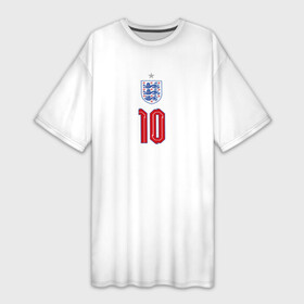 Платье-футболка 3D с принтом Стерлинг форма Англия в Кировске,  |  | 2020 | 2021 | euro | fifa | uefa | аглийская | англичане | англия | евро | рахим | рахим стерлинг | сборная англии | сборной | стерлинг | уефа | фифа | форма | футбол | футбольная