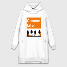 Платье-худи хлопок с принтом Choose Life в Кировске,  |  | britain | chill | choose life | cinema | danny boyle | movie | trainspotting | британия | выбери жизнь | драма | дэнни бойл | ирвин уэлш | кино | криминал | макгрегор | на игле | тусовка | фильм