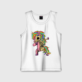 Детская майка хлопок с принтом Единорог зомби dab в Кировске,  |  | cute | dab | funny | pony | rainbow | unicorn | zombie | единорог | единорожка | зомби | милый | пони | радуга