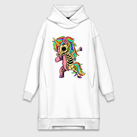 Платье-худи хлопок с принтом Единорог зомби dab в Кировске,  |  | cute | dab | funny | pony | rainbow | unicorn | zombie | единорог | единорожка | зомби | милый | пони | радуга