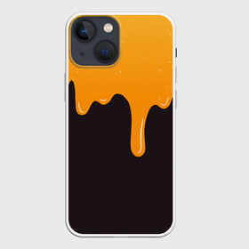 Чехол для iPhone 13 mini с принтом Капающий мёд | Dripping Honey в Кировске,  |  | Тематика изображения на принте: 3d эффект | amber | art | food | paint | shiny paint | арт | блестящая краска | вязкий продукт | для любителей мёда | дрип | дриппинг | иллюстрация | капли мёда | краска | медовый рисунок | медок | реалистичный рисунок