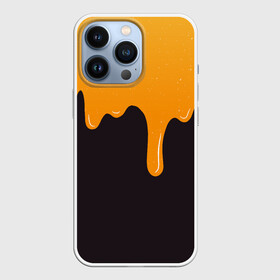 Чехол для iPhone 13 Pro с принтом Капающий мёд | Dripping Honey в Кировске,  |  | Тематика изображения на принте: 3d эффект | amber | art | food | paint | shiny paint | арт | блестящая краска | вязкий продукт | для любителей мёда | дрип | дриппинг | иллюстрация | капли мёда | краска | медовый рисунок | медок | реалистичный рисунок