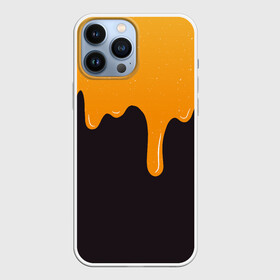 Чехол для iPhone 13 Pro Max с принтом Капающий мёд | Dripping Honey в Кировске,  |  | Тематика изображения на принте: 3d эффект | amber | art | food | paint | shiny paint | арт | блестящая краска | вязкий продукт | для любителей мёда | дрип | дриппинг | иллюстрация | капли мёда | краска | медовый рисунок | медок | реалистичный рисунок