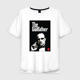 Мужская футболка хлопок Oversize с принтом Вито Корлеоне в Кировске, 100% хлопок | свободный крой, круглый ворот, “спинка” длиннее передней части | godfather | кино | крестный отец | фильм