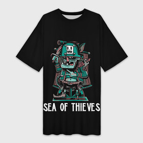 Платье-футболка 3D с принтом Старый пират в Кировске,  |  | Тематика изображения на принте: game | games | pirate | sea of thieves | sot | игра | игры | корабли | корабль | кракен | майкрософт | море | море воров | моря | пираты