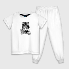 Детская пижама хлопок с принтом Tiger / Тигр в Кировске, 100% хлопок |  брюки и футболка прямого кроя, без карманов, на брюках мягкая резинка на поясе и по низу штанин
 | tiger | животные | зверь | тату | татуировка | тигр | хищник