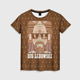 Женская футболка 3D с принтом The Big Lebowski в Кировске, 100% полиэфир ( синтетическое хлопкоподобное полотно) | прямой крой, круглый вырез горловины, длина до линии бедер | donny | dude | jeff bridges | the big lebowski | walter sobchak | большой лебовский | боулинг | вальтер собчак | джефф бриджес | донни | заяц | кегли | кролик | фильм | чувак