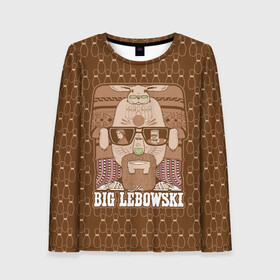 Женский лонгслив 3D с принтом The Big Lebowski в Кировске, 100% полиэстер | длинные рукава, круглый вырез горловины, полуприлегающий силуэт | donny | dude | jeff bridges | the big lebowski | walter sobchak | большой лебовский | боулинг | вальтер собчак | джефф бриджес | донни | заяц | кегли | кролик | фильм | чувак