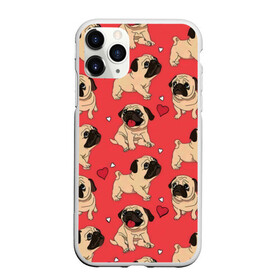 Чехол для iPhone 11 Pro матовый с принтом Мопсики и Сердечки в Кировске, Силикон |  | love | арт | день валентина | день святого | день святого валентина | любовь | много собак | мопс | мопсы | порода | породистые | породистые собаки | породы собак | собака | собаки