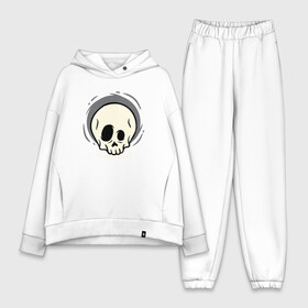 Женский костюм хлопок Oversize с принтом Crazy skull в Кировске,  |  | crazy | skull | бита | сумасшедший | хипстер | череп | черепушка