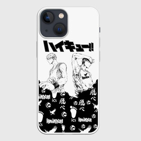 Чехол для iPhone 13 mini с принтом Волейбольный клуб Haikyu в Кировске,  |  | anime | haikyu | haikyuu | ics | karasuno | manga | аниме | волейбол | ворон | игроки | иероглифы | икс | карасуно | м | мазайка | манга | мяч | нога | старшая школа | ступня | хаику | хаикую