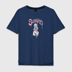 Мужская футболка хлопок Oversize с принтом SCREAM в Кировске, 100% хлопок | свободный крой, круглый ворот, “спинка” длиннее передней части | ice cream | scream | ван гог | искусство | крик | мороженное | прикол | ужас