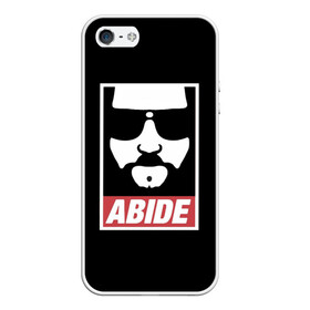 Чехол для iPhone 5/5S матовый с принтом ABIDE Большой Лебовский в Кировске, Силикон | Область печати: задняя сторона чехла, без боковых панелей | abide | jeff bridges | the big lebowski | большой лебовский | джефф бриджес