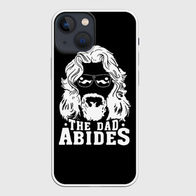 Чехол для iPhone 13 mini с принтом The dad ABIDES в Кировске,  |  | dude | jeff bridges | the big lebowski | большой лебовский | джефф бриджес | трафарет | фильм | чувак