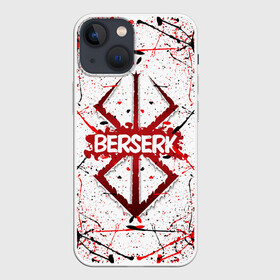 Чехол для iPhone 13 mini с принтом БЕРСЕРК рваный лого в Кировске,  |  | anime | berserk | аниме | берсерк | бесерк | гатс | манга | мультфильм