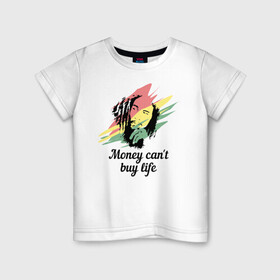 Детская футболка хлопок с принтом Bob Marley в Кировске, 100% хлопок | круглый вырез горловины, полуприлегающий силуэт, длина до линии бедер | bob marley | reggae | боб марли | регги