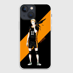 Чехол для iPhone 13 mini с принтом Кей Цукишима | Haikyuu в Кировске,  |  | 11 номер | anime | haikyu | haikyuu | manga | аниме | волейбол | волейбольный клуб | карасуно | кей цукишима | котаро бокуто | манга | обычный парень | очкарик | тендо | умный блокирующий цукки | хаику | хаикую