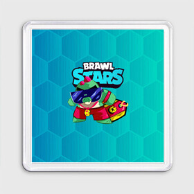 Магнит 55*55 с принтом Базз Buzz Brawl Stars в Кировске, Пластик | Размер: 65*65 мм; Размер печати: 55*55 мм | brawl | brawl stars | brawlstars | brawl_stars | buz | buzz | баз | базз | бравл | бравлстарс | буз