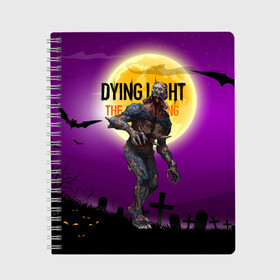 Тетрадь с принтом Dying light зомби в Кировске, 100% бумага | 48 листов, плотность листов — 60 г/м2, плотность картонной обложки — 250 г/м2. Листы скреплены сбоку удобной пружинной спиралью. Уголки страниц и обложки скругленные. Цвет линий — светло-серый
 | Тематика изображения на принте: dying light | аномалия | зараженный | монстр | мутант | ужасы | урод | хоррор