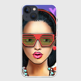 Чехол для iPhone 13 с принтом СтильНая Девушка в Кировске,  |  | губы | девушка | очки значки | социальные сети | стиль | стильная девушка