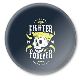 Значок с принтом Fighter forever в Кировске,  металл | круглая форма, металлическая застежка в виде булавки | fighting | game | games | street fighter | балрог | бланка | вега | зангиев | игра | игры | классика | рю | сагат | стрит файтер | уличный боец | чан ли